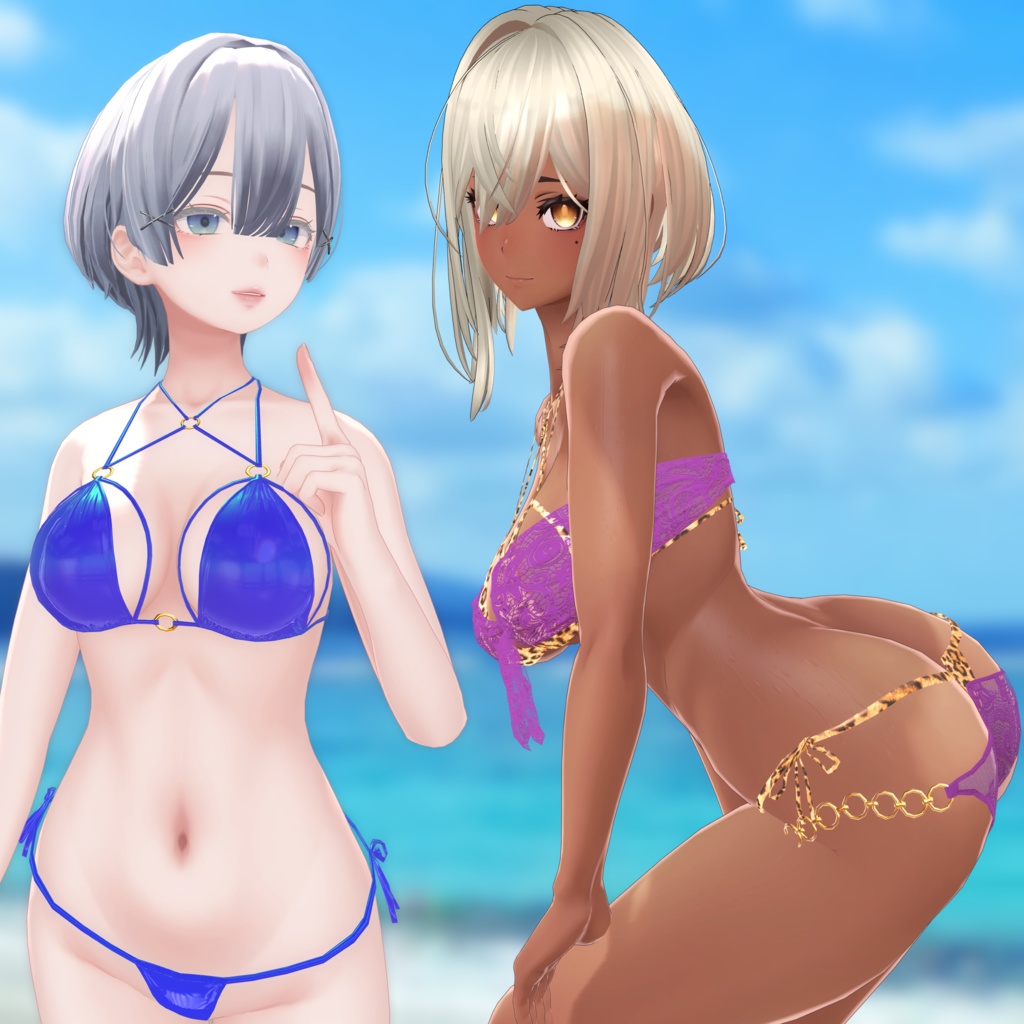 🎁〖Black Friday SALE!〗レイヤードビキニセット【複数アバター対応】レイヤードビキニセット