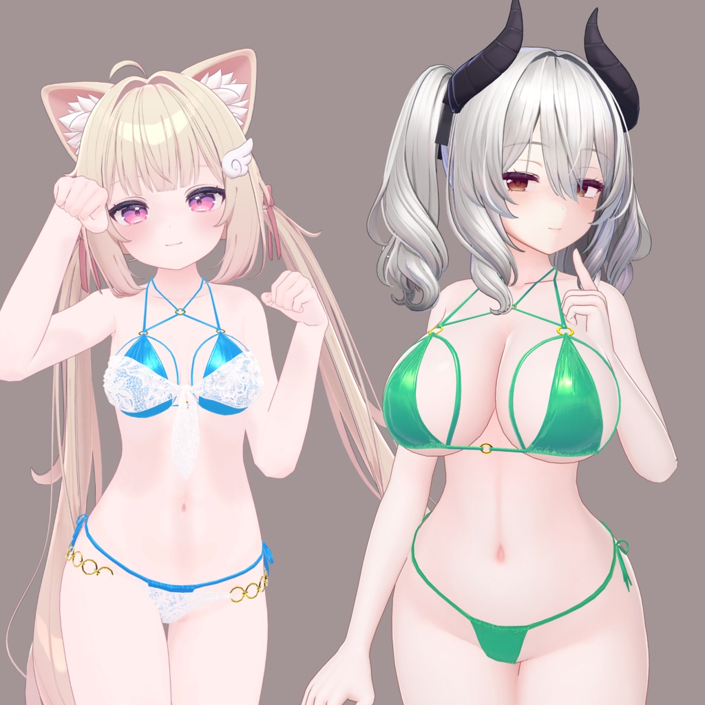 🎁〖Black Friday SALE!〗レイヤードビキニセット【複数アバター対応】レイヤードビキニセット