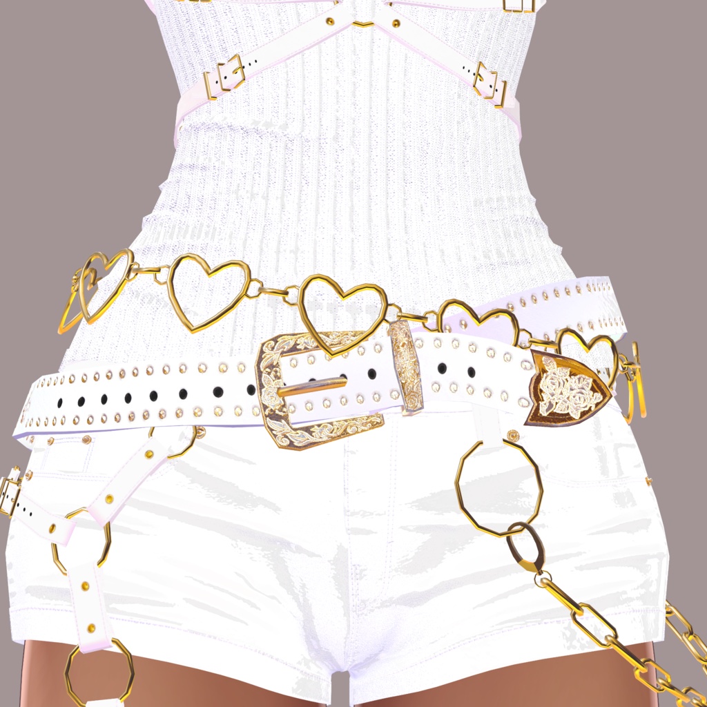 【複数アバター対応】黒猫白猫ゴスパンクセット