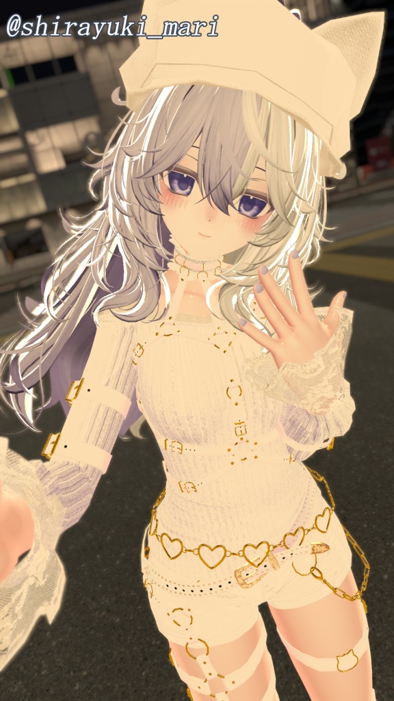 【複数アバター対応】黒猫白猫ゴスパンクセット