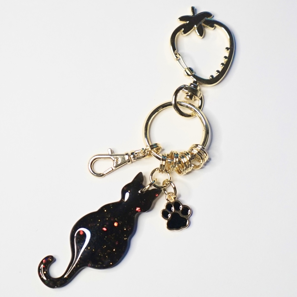 黒猫キーホルダー