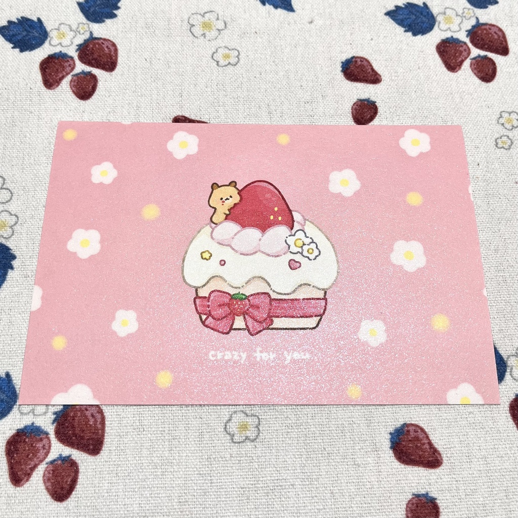 ちょっとおめかし♥キラキラポストカード 2しゅるい