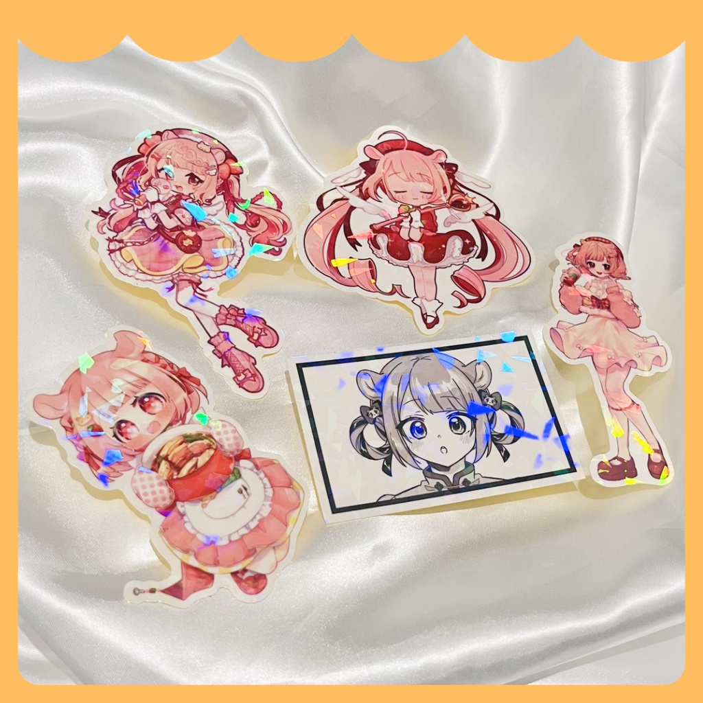 神絵師のかがやき宿した春川ぞ★ホログラムダイカットシール 5種