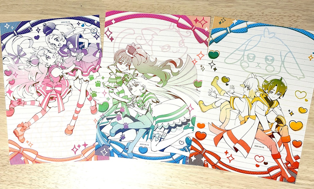 わんぷりグラデ便箋・全種類2枚ずつ入りセット