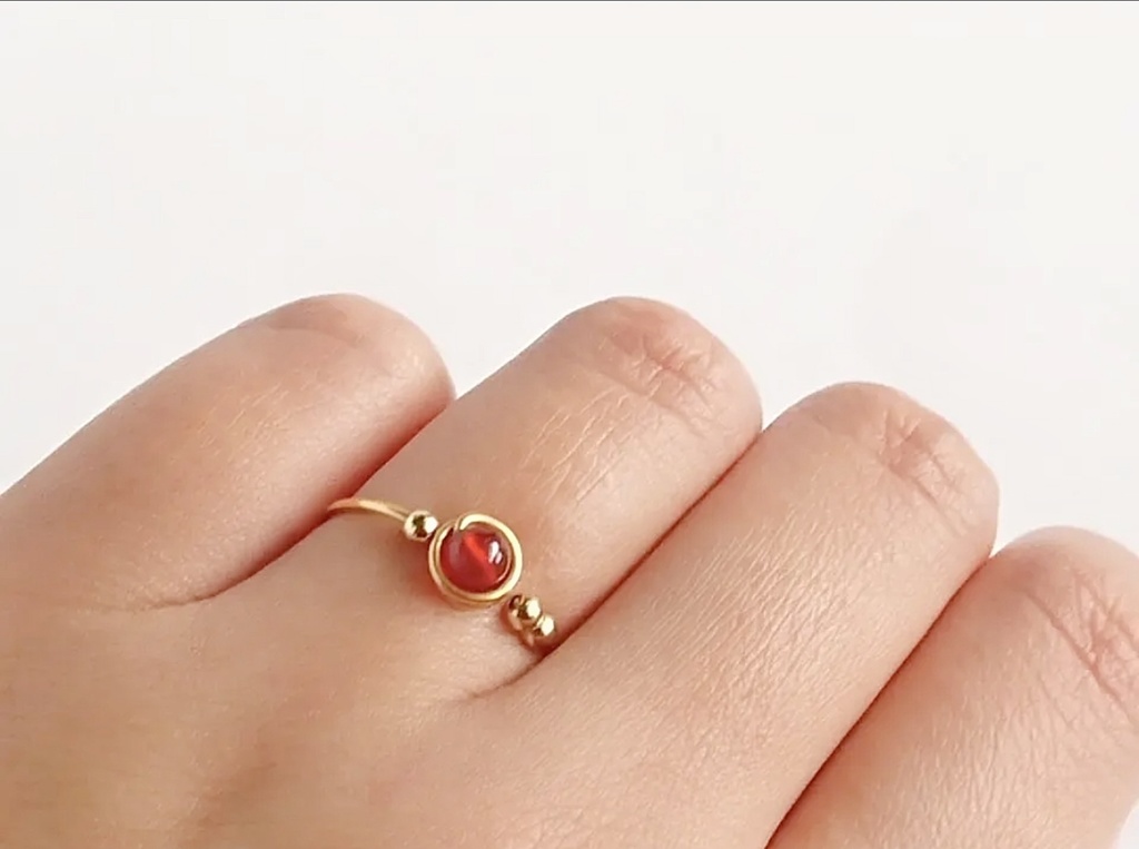 リング 瑪瑙(レッド)