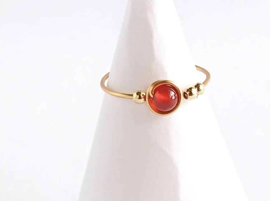 リング 瑪瑙(レッド)