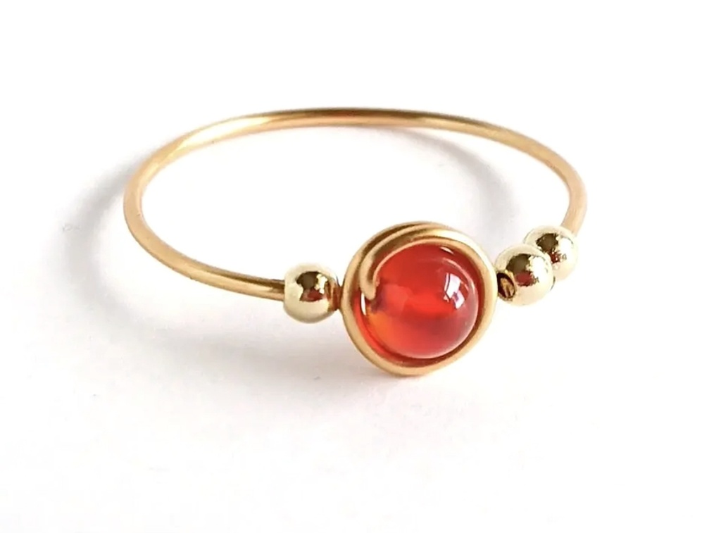 リング 瑪瑙(レッド)