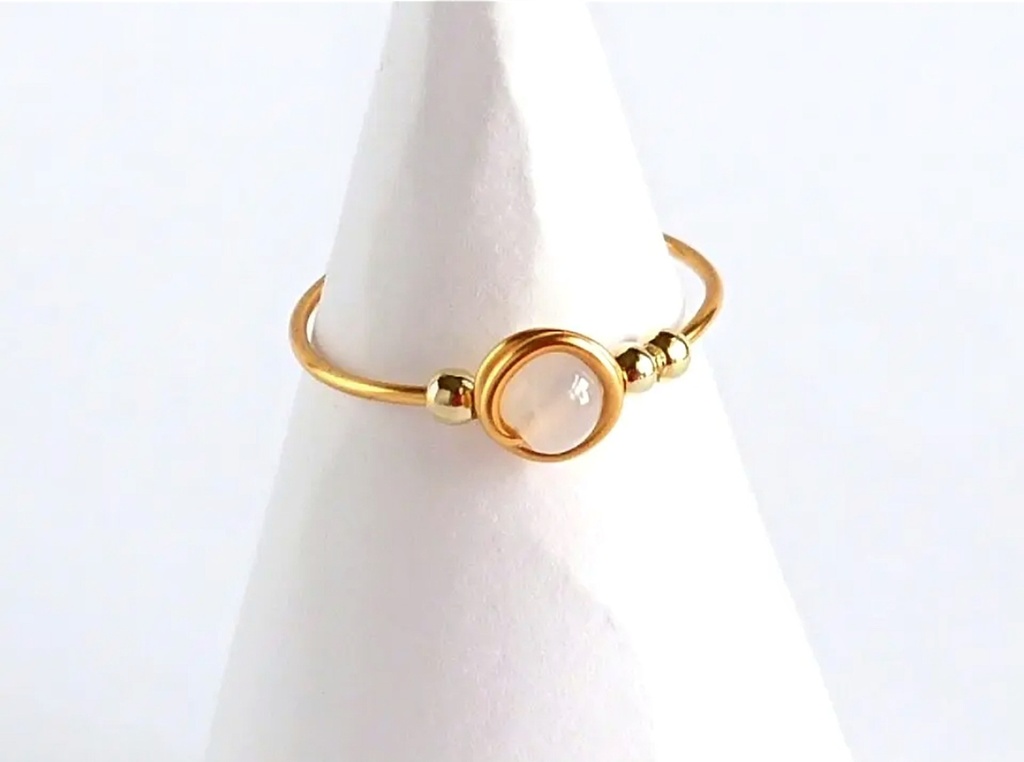 リング 瑪瑙(ホワイト)