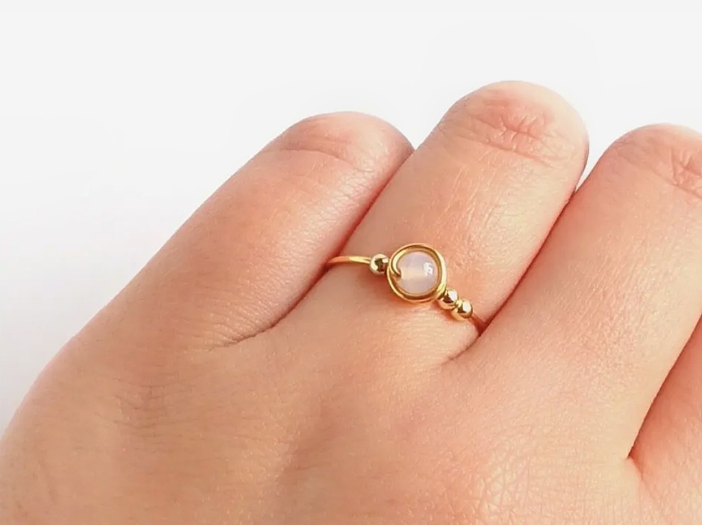 リング 瑪瑙(ホワイト)