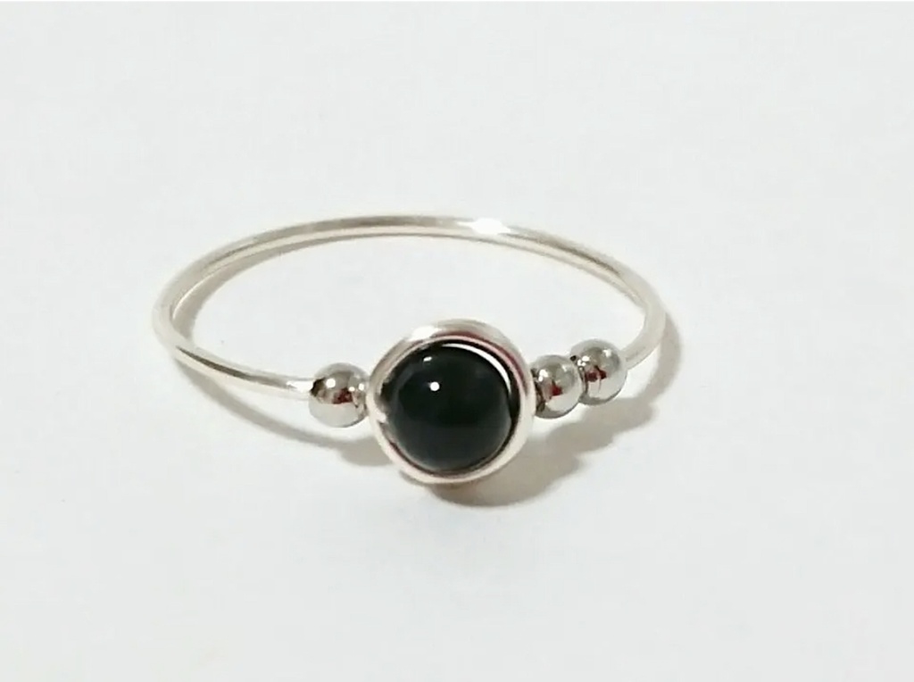 リング 瑪瑙(ブラック)