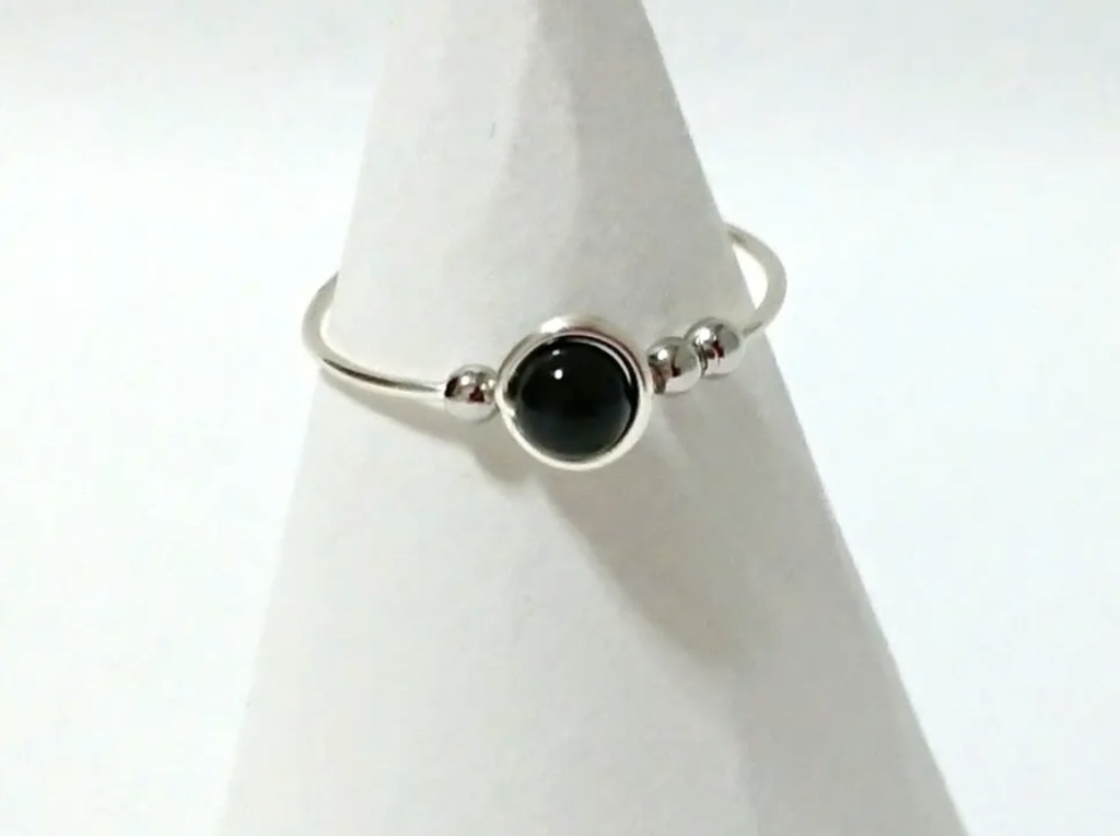 リング 瑪瑙(ブラック)