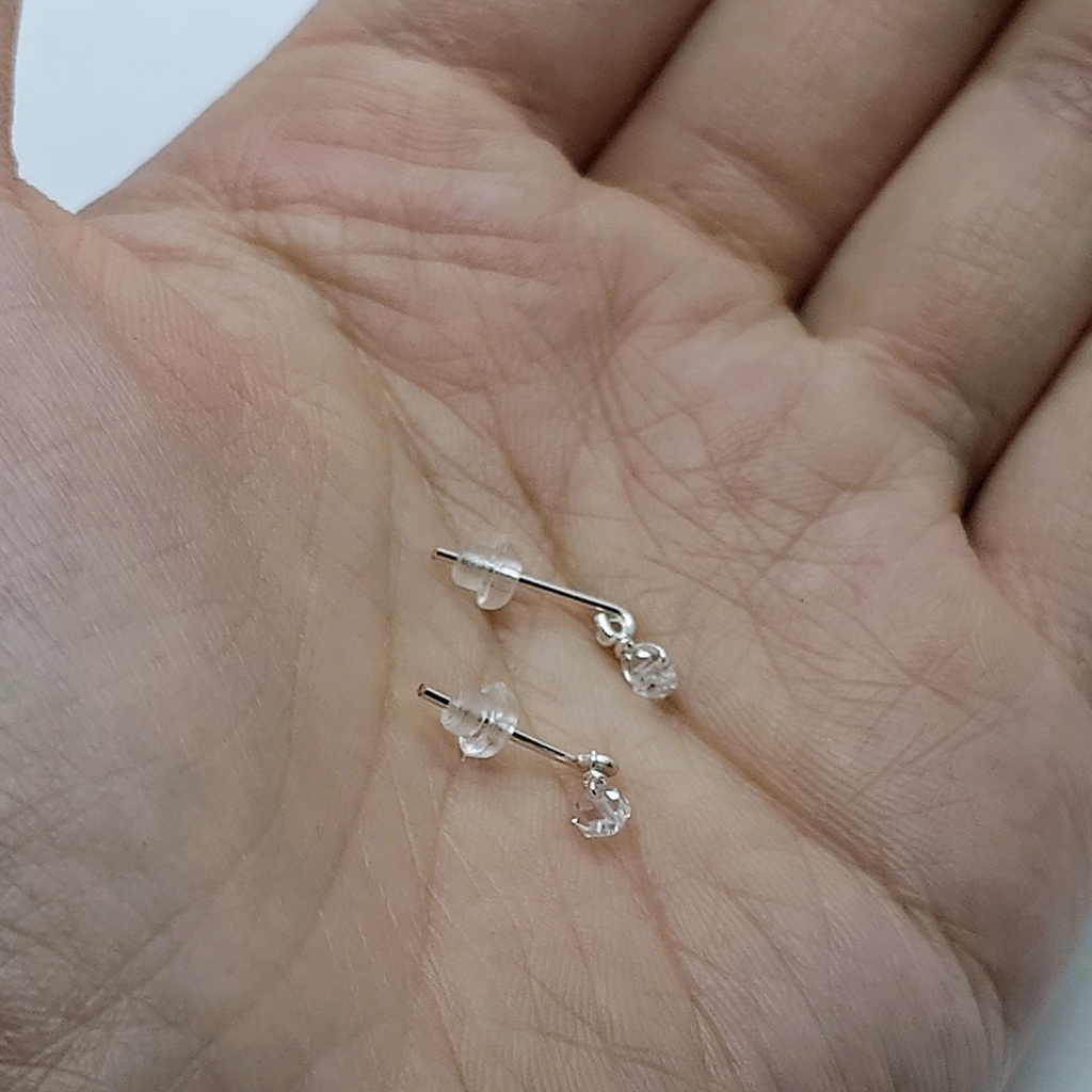 ピアス ハーキマーダイヤモンド 氷の揺らめき