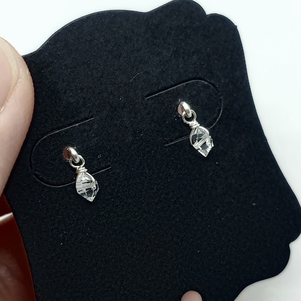 ピアス ハーキマーダイヤモンド 氷の揺らめき