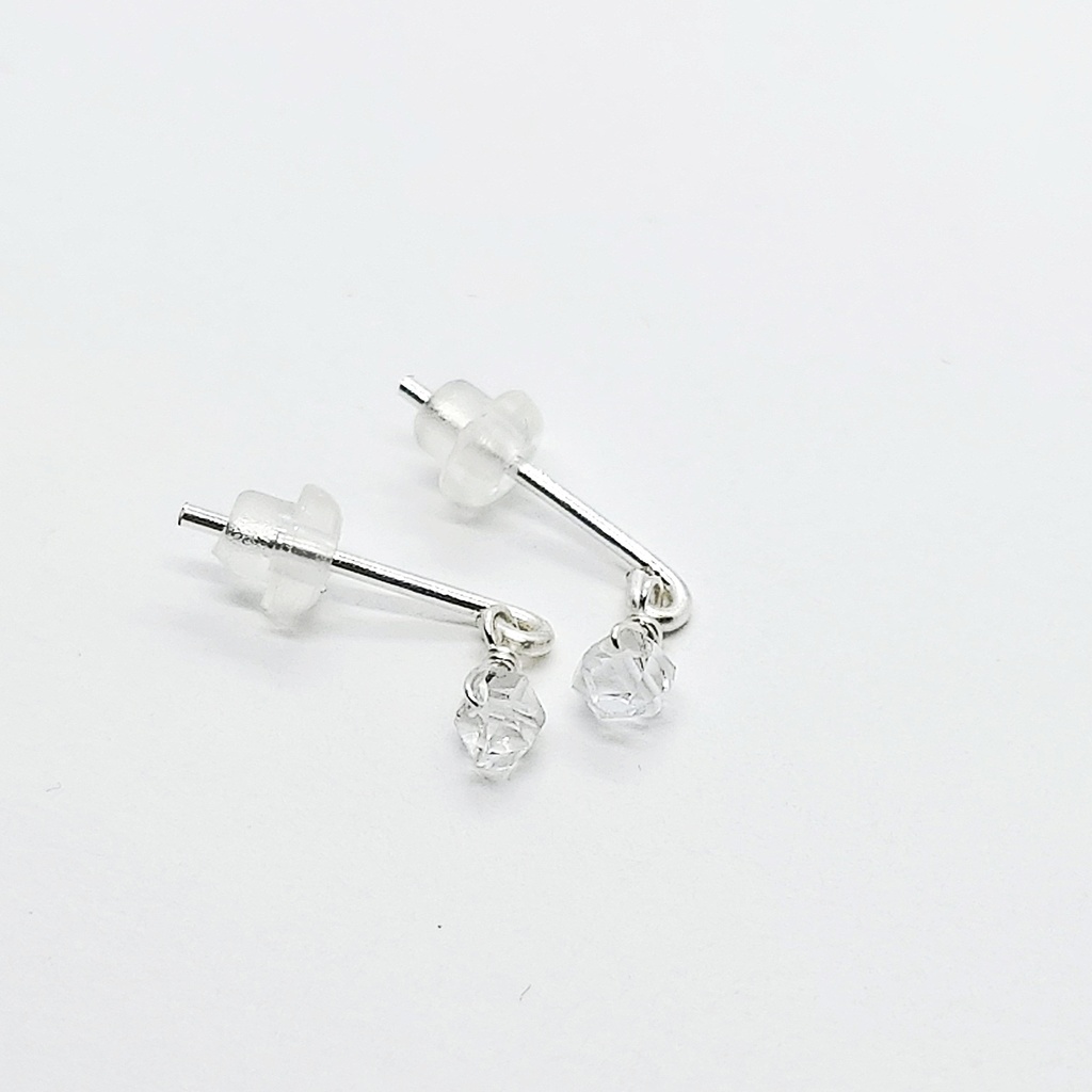 ピアス ハーキマーダイヤモンド 氷の揺らめき