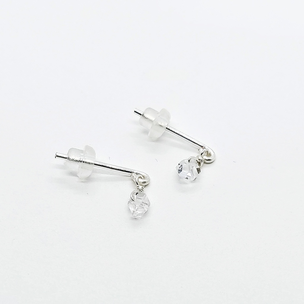 ピアス ハーキマーダイヤモンド 氷の揺らめき