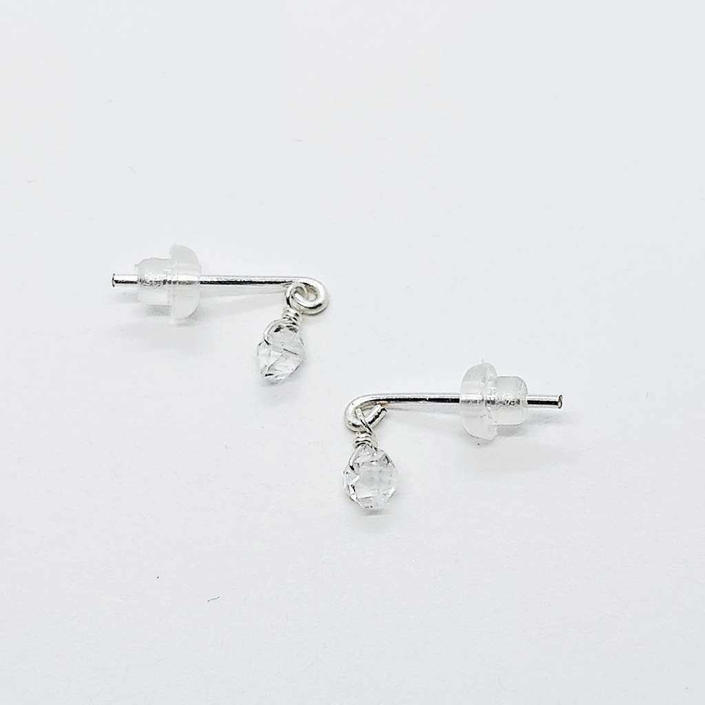 ピアス ハーキマーダイヤモンド 氷の揺らめき