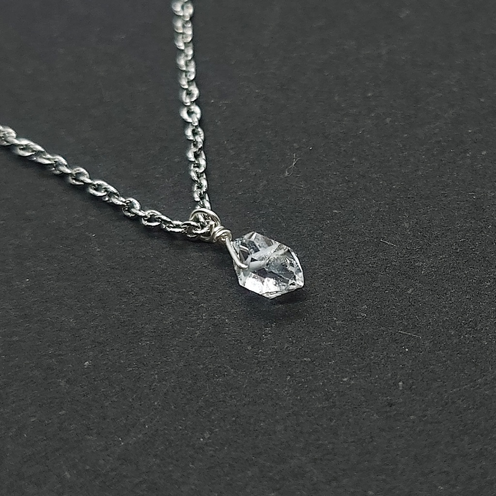 一粒ネックレス ハーキマーダイヤモンド