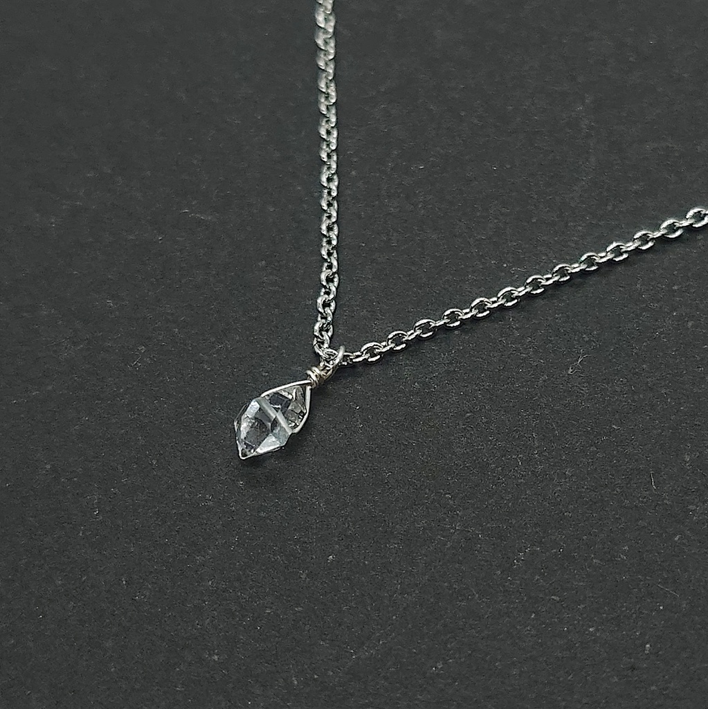 一粒ネックレス ハーキマーダイヤモンド
