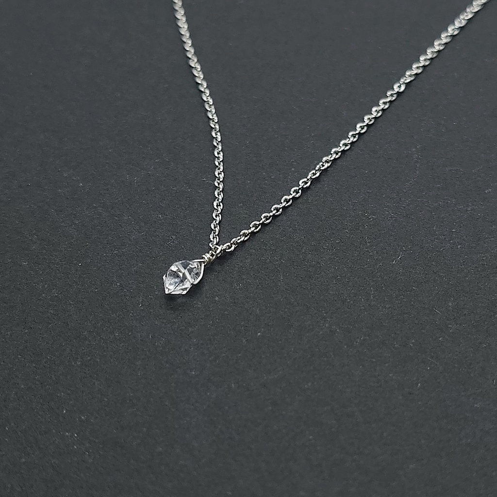 一粒ネックレス ハーキマーダイヤモンド