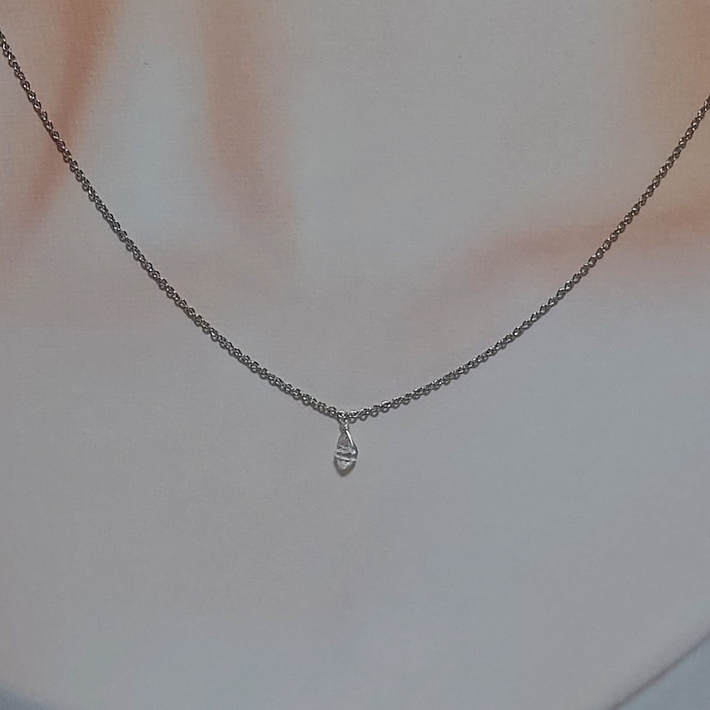 一粒ネックレス ハーキマーダイヤモンド