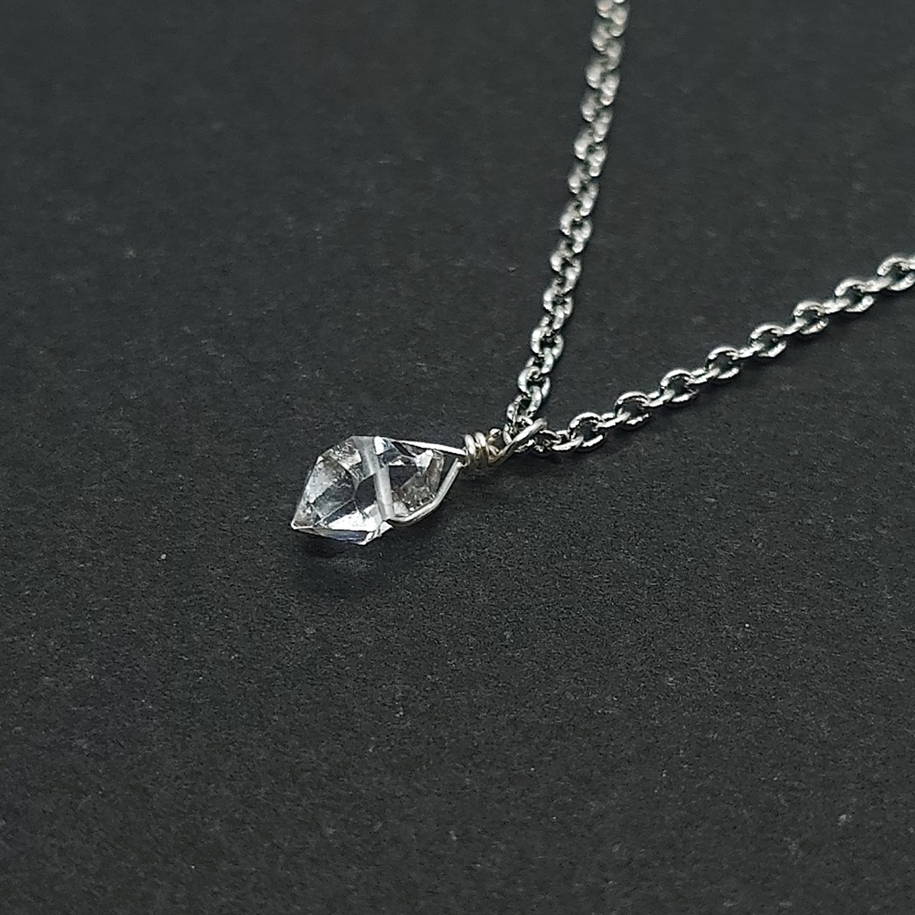 一粒ネックレス ハーキマーダイヤモンド