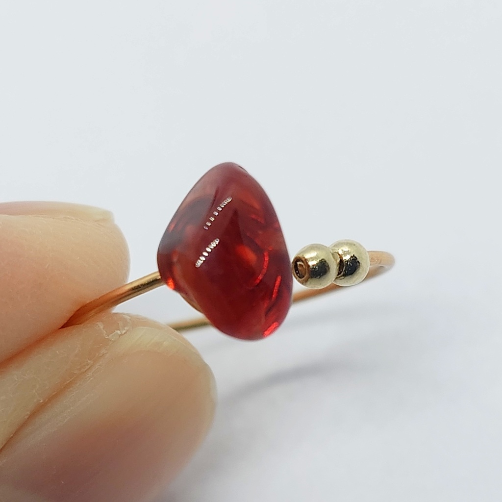 リング レッドアンデシン 真紅の一粒