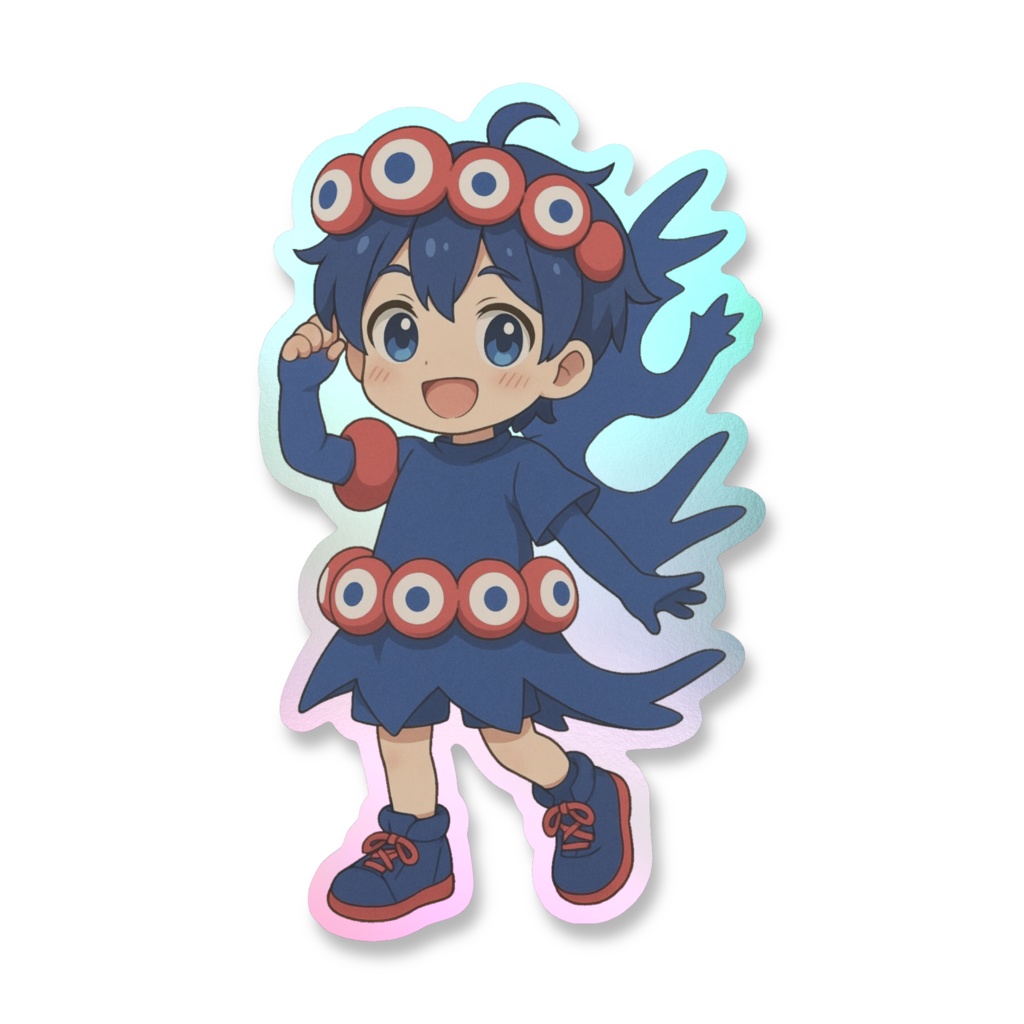 ミャクミャク風オーロラステッカー