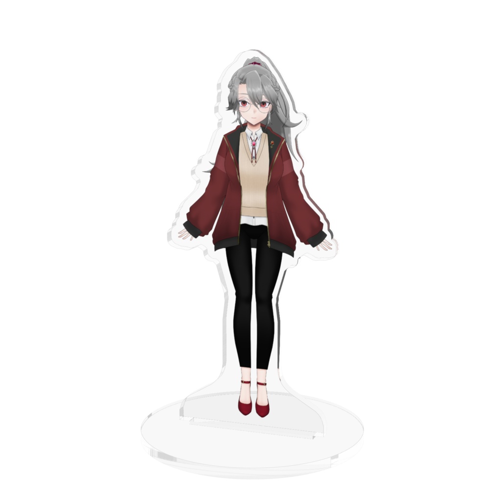 【現代風、パーカー+丸メガネver】女王ローザ アクリルスタンド