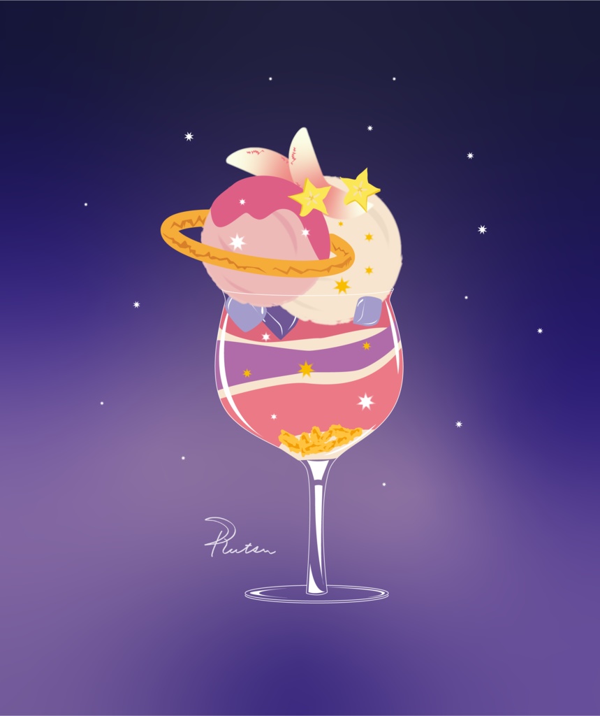 Cosmic Parfait /ミニアートクロス