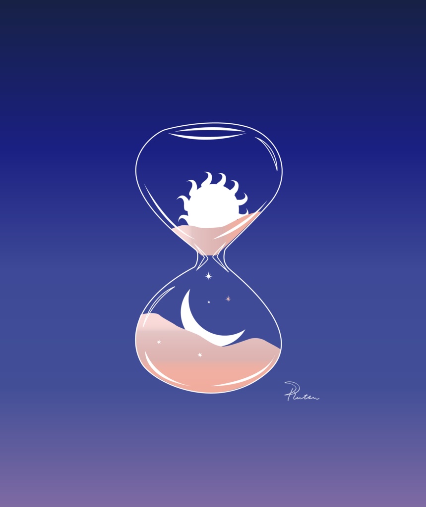 宇宙の砂時計<Space Hourglass>/ミニアートクロス