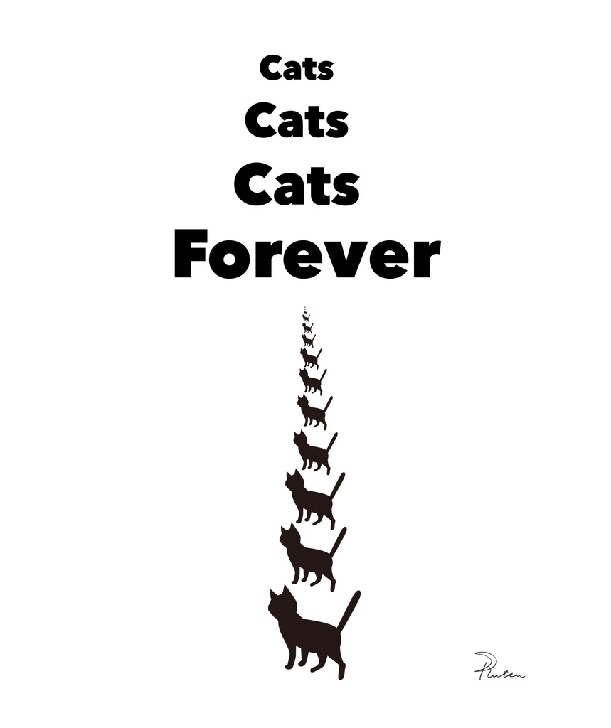どこまで行っても、猫<Cats Cats Cats Forever>/ミニアートクロス
