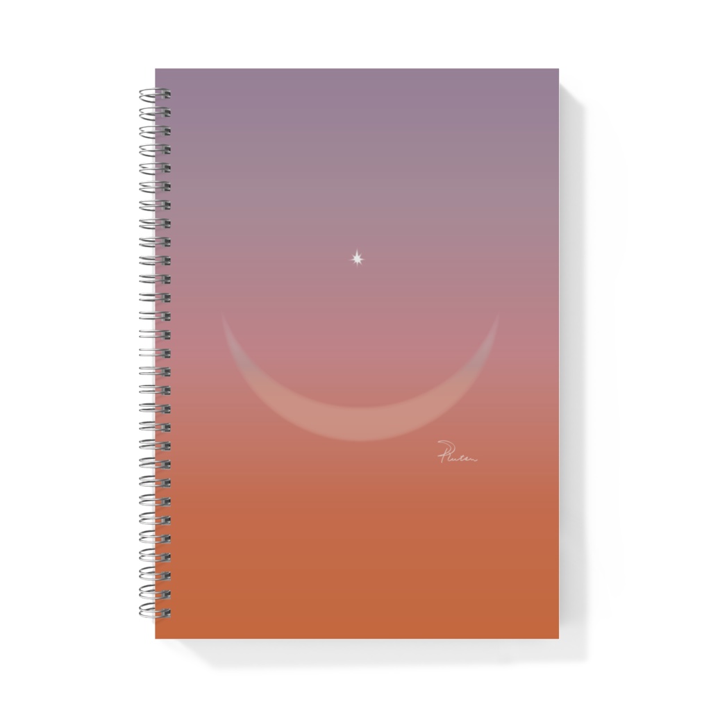 微笑む月、優しい時間<Smiling Moon, Gentle Time>/B5リングノート