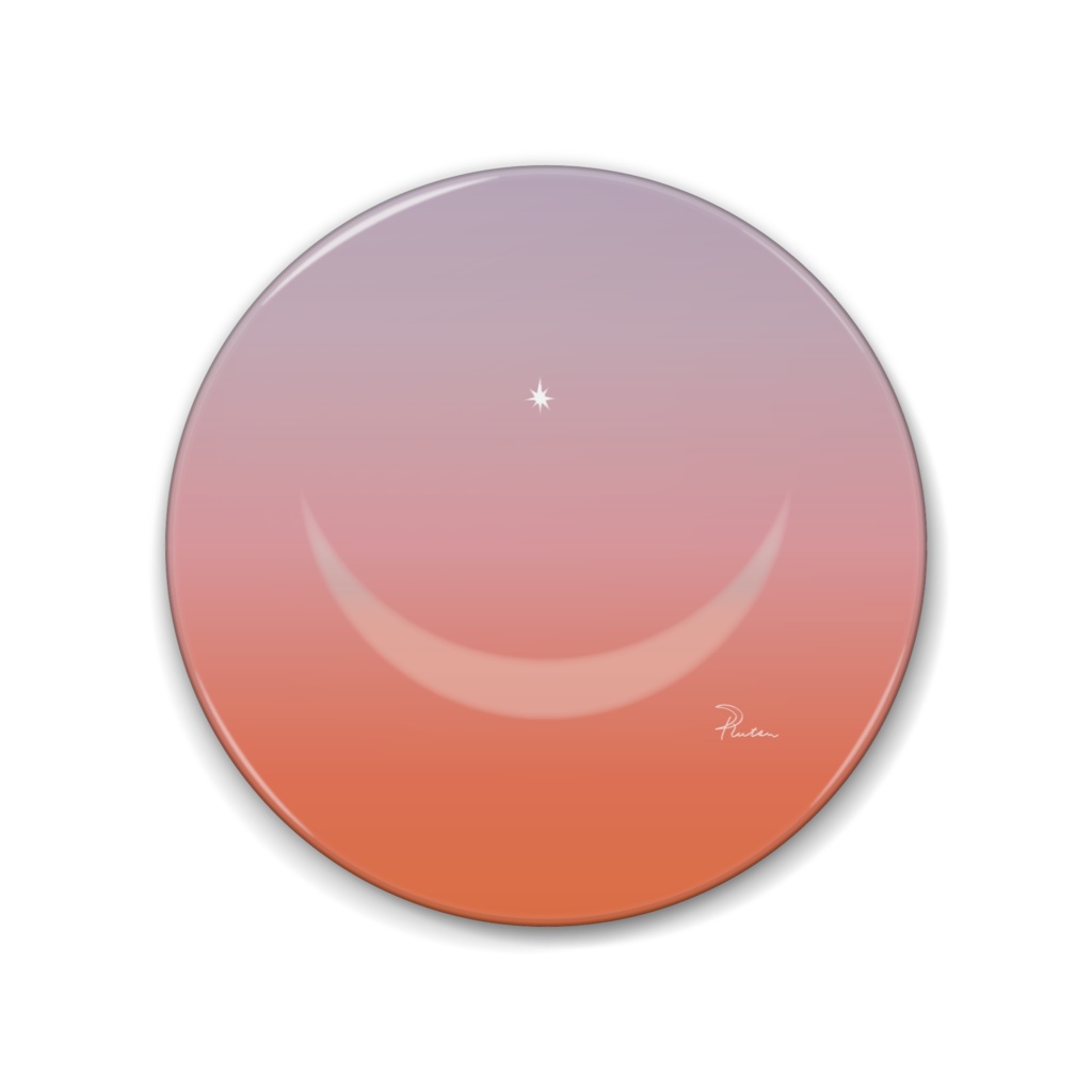 微笑む月、優しい時間<Smiling Moon, Gentle Time>/アートピン