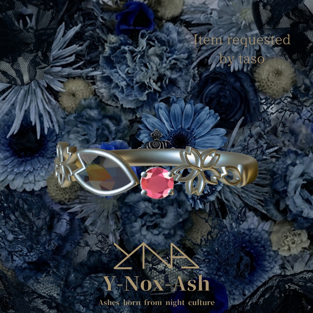✜taso様ご依頼品✜ cherry blossoms ring 【VRChat】