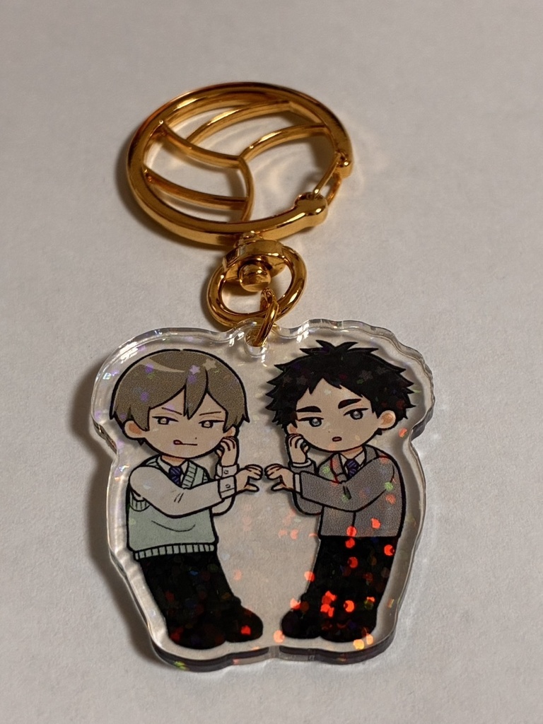 赤このホログラムアクリルキーホルダー