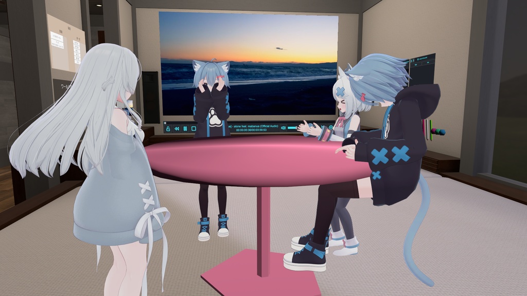 【アバターギミック】サイズと高さ調整もできるテーブル・TEABLE・円卓【MA対応】