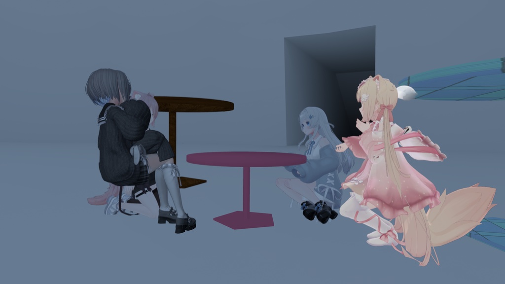 【アバターギミック】サイズと高さ調整もできるテーブル・TEABLE・円卓【MA対応】