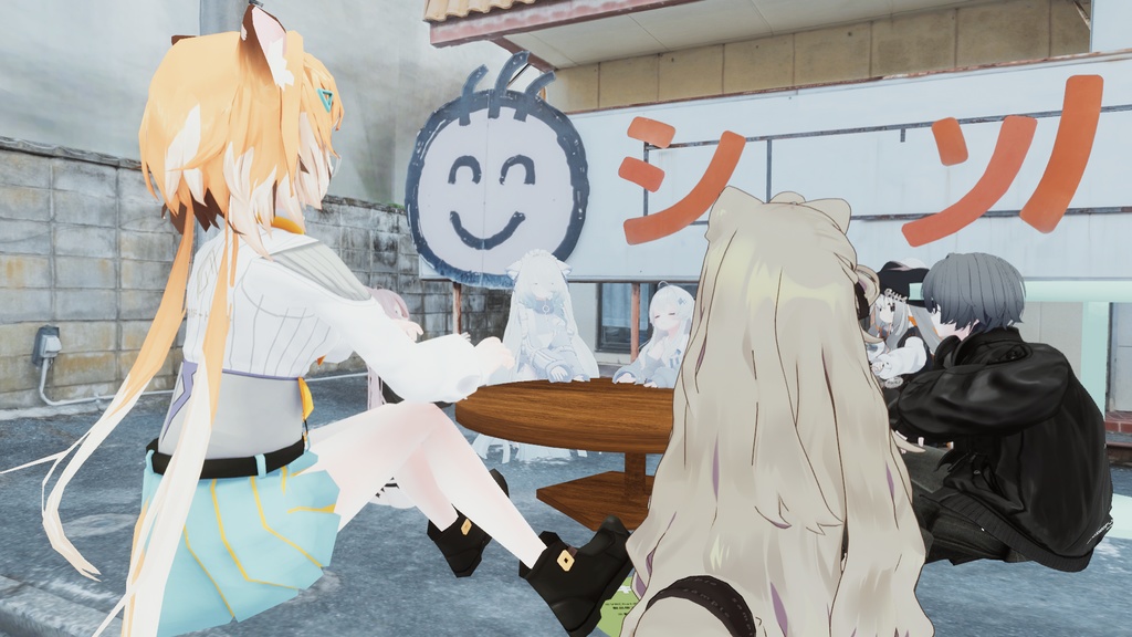 【アバターギミック】サイズと高さ調整もできるテーブル・TEABLE・円卓【MA対応】