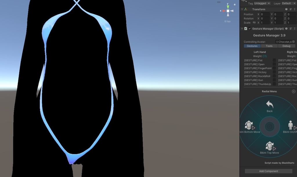 👙水着ギミック+肌テカ bikini gimmick+shiny skin【Lime,Chiffon,Chocolat】