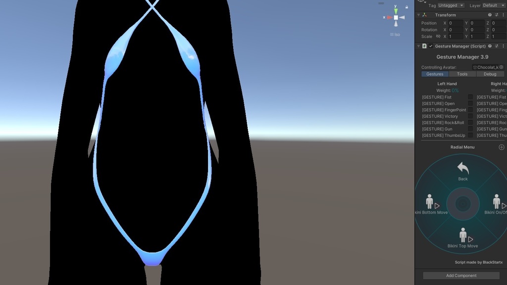 👙水着ギミック+肌テカ bikini gimmick+shiny skin【Lime,Chiffon,Chocolat】