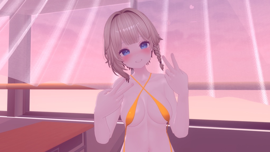 👙水着ギミック+肌テカ bikini gimmick+shiny skin【Lime,Chiffon,Chocolat】