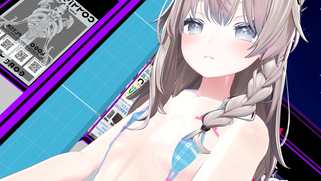 👙水着ギミック+肌テカ bikini gimmick+shiny skin【しなの,Shinano】