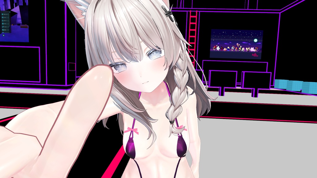 👙水着ギミック+肌テカ bikini gimmick+shiny skin【しなの,Shinano】