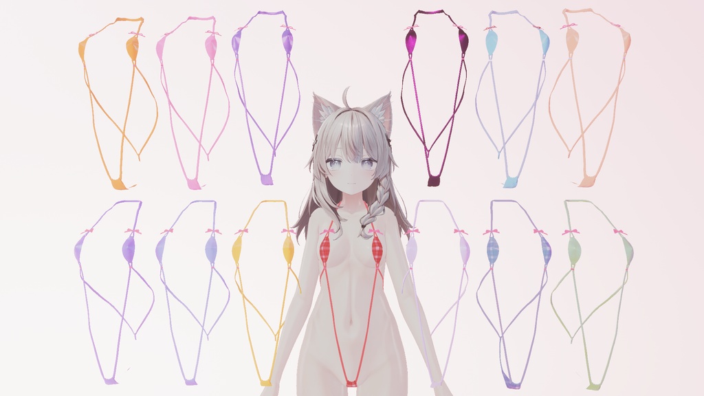 👙水着ギミック+肌テカ bikini gimmick+shiny skin【しなの,Shinano】