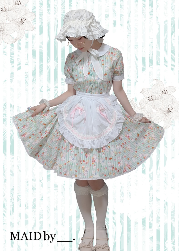 メイドバイミー 緑ワンピース