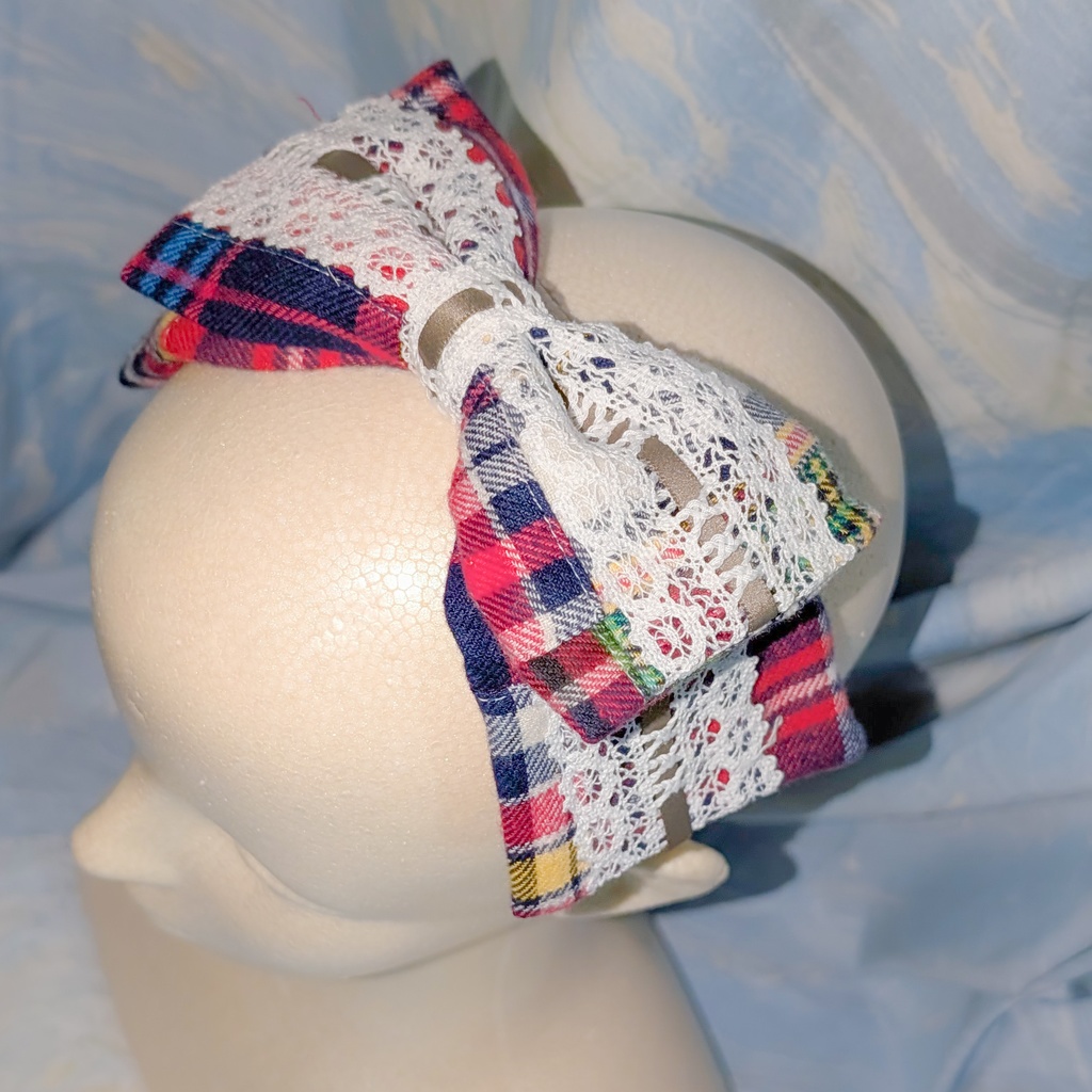 インド綿パッチワーク リボンヘッドドレス