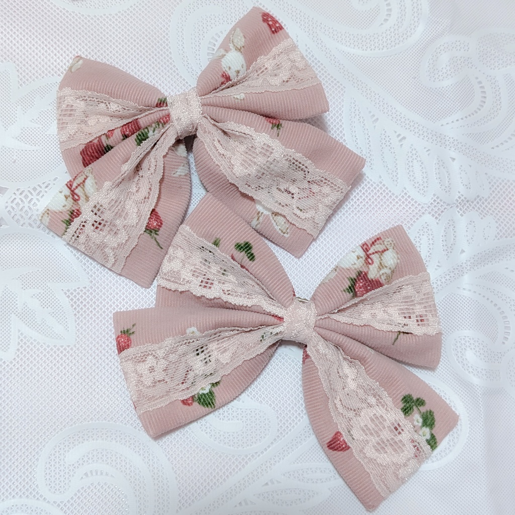 コーデュロイ いちご味リボン2個セット