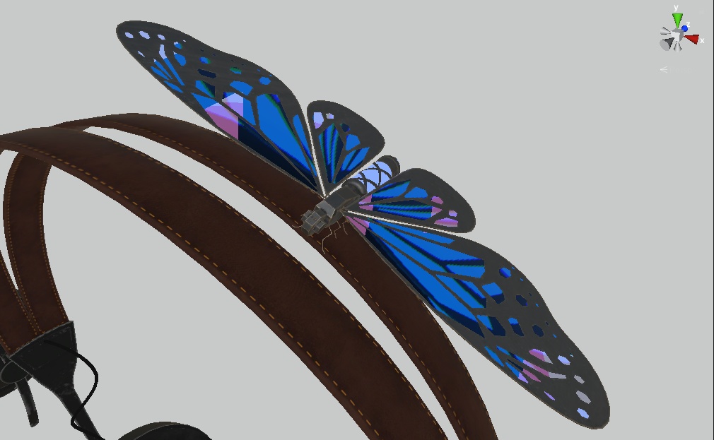 オールドヘッドフォン&バタフライ