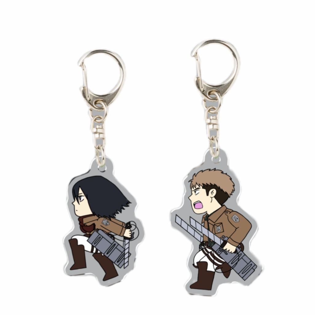 進撃の巨人　ジャン、ミカサ　アクリルキーホルダー