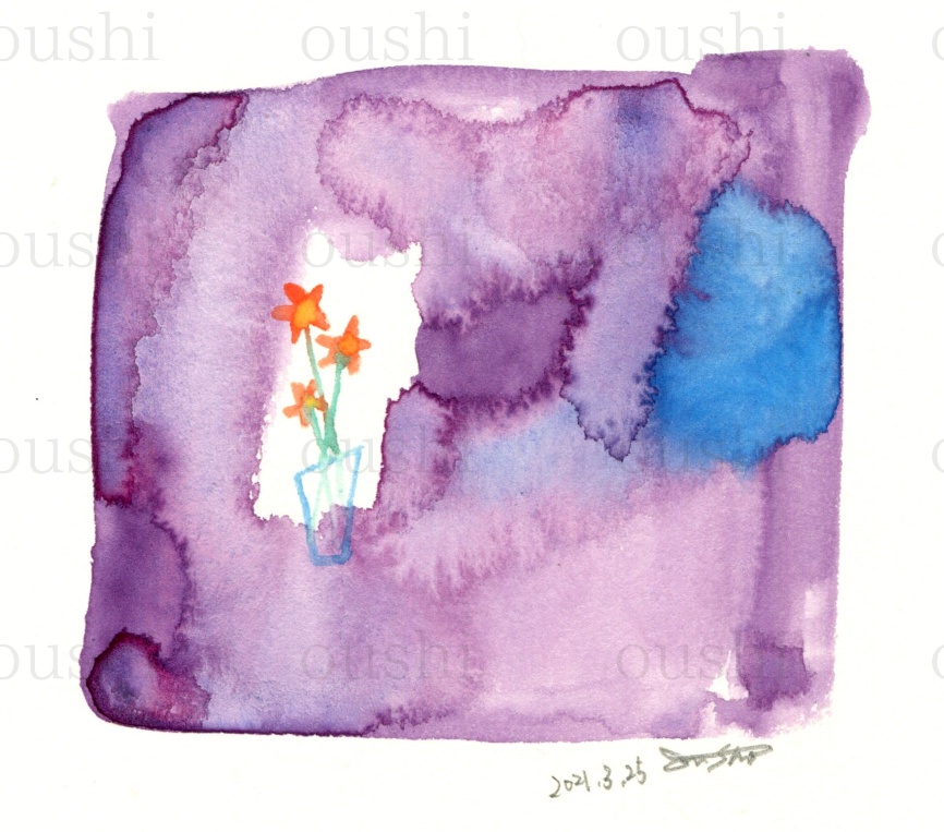 【原画】橙色の花
